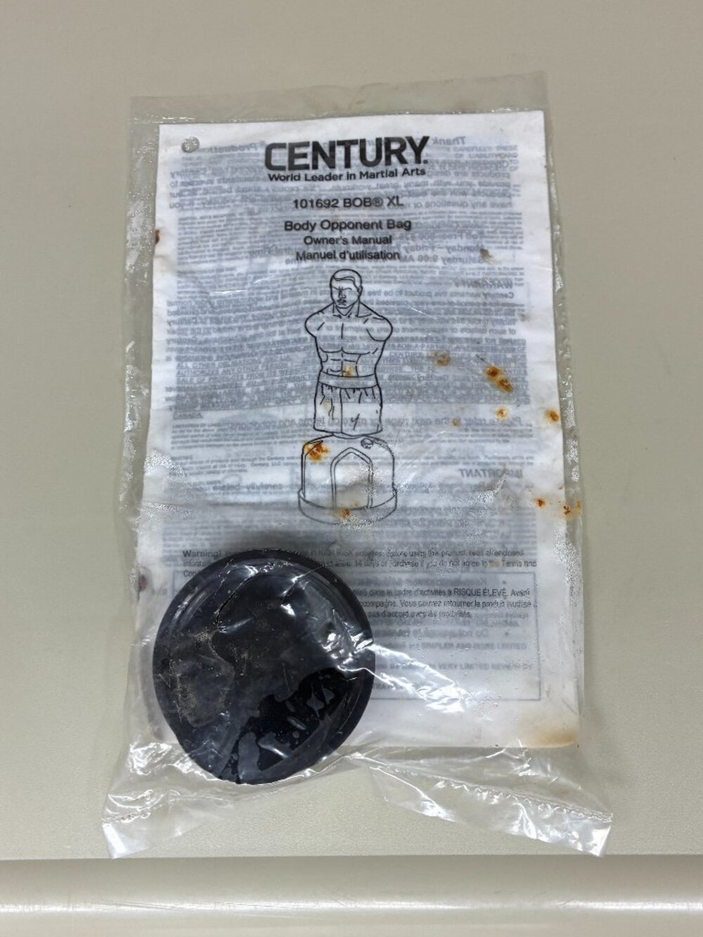 Century BOB XL Body Opponent Bag Base Fill Cap Replacement OEM